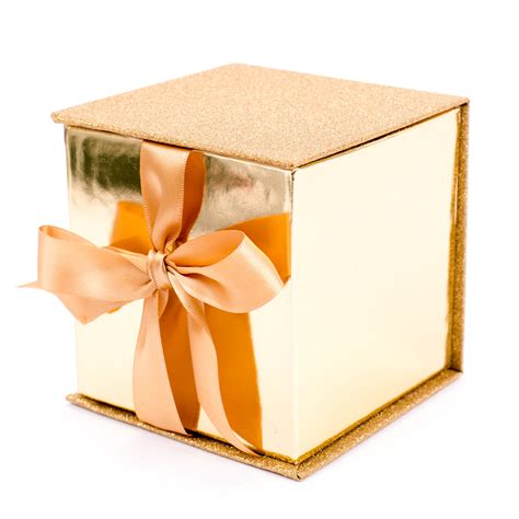 tiny metal present box gold bow|Amazon.com: Small Gold Gift Box.